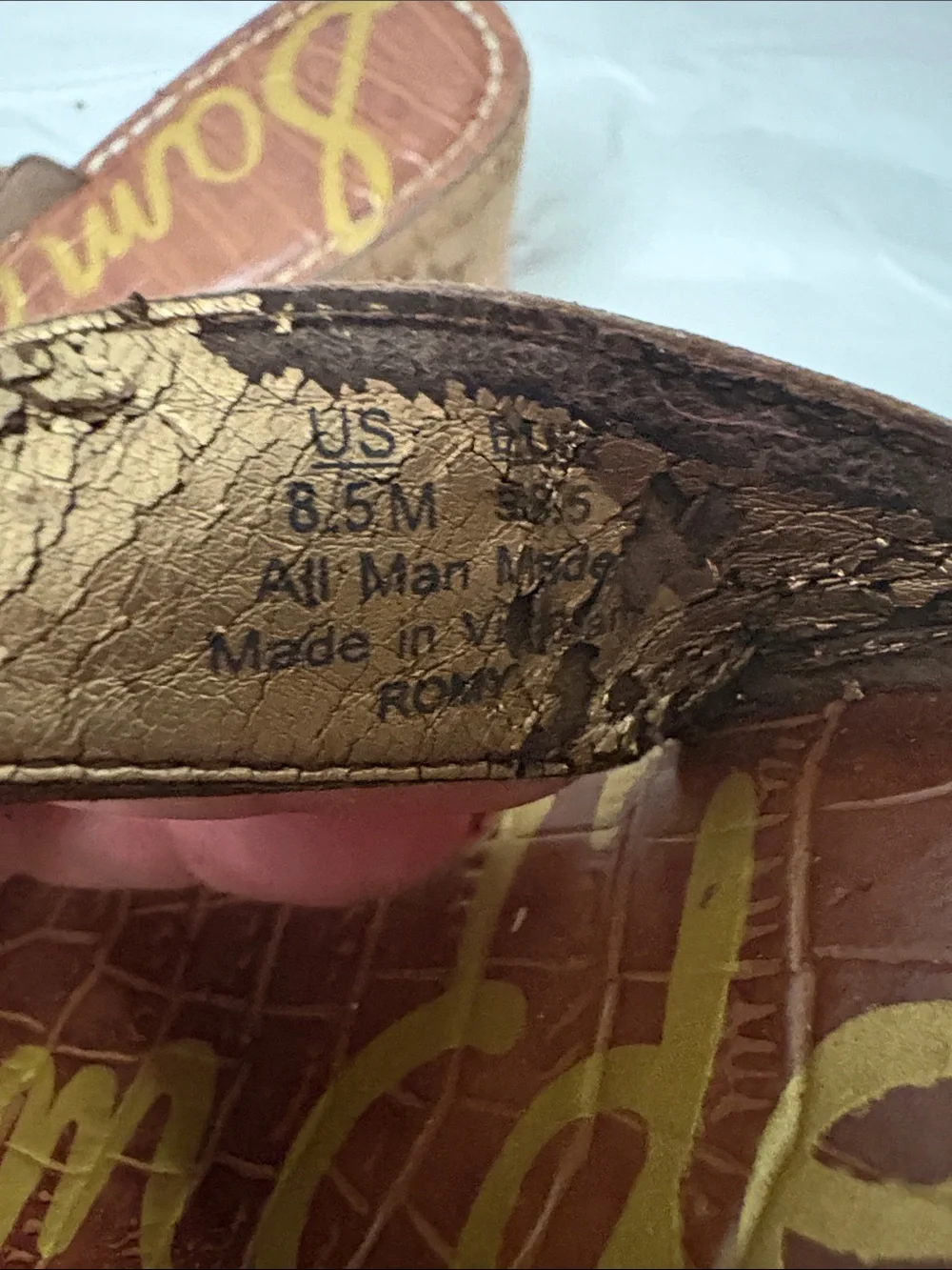 Cork Sam Edelman Wedge Thong Sandals in Brown Women